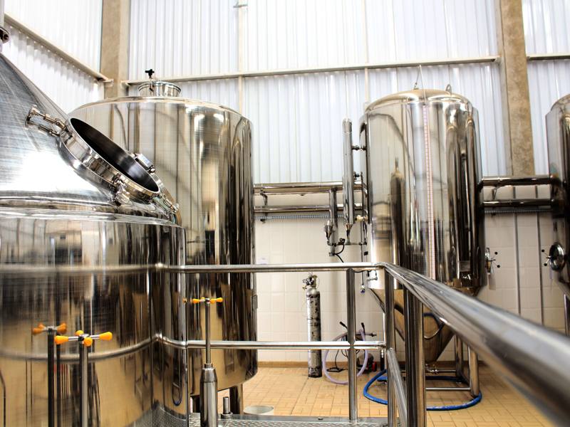 Stainless steel tanks and pipework